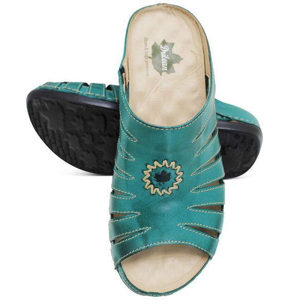 Sandália Feminina de Couro Legítimo e Palmilha em Gel - Oceano - 35 - 38 (BE018) OUTLET
