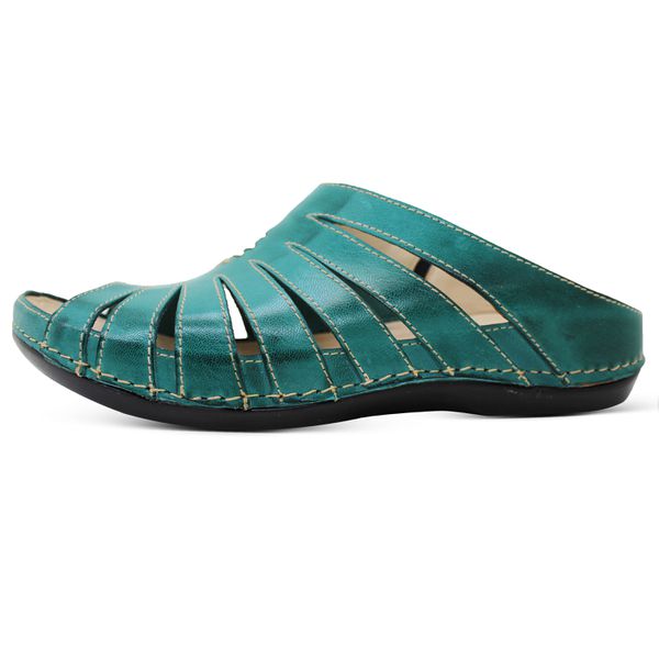 Sandália Feminina de Couro Legítimo e Palmilha em Gel - Oceano - 35 - 38 (BE018) OUTLET
