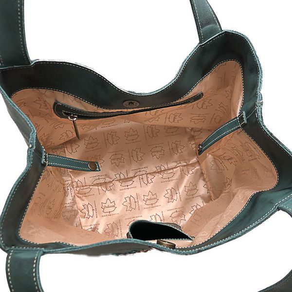 Bolsa BG 001 MANDALA VERDE 100% em couro