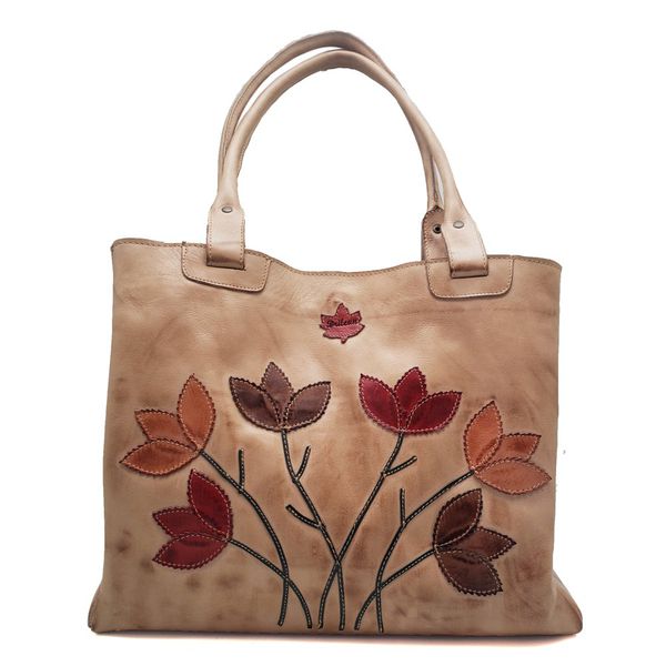 Bolsa BG 002 FLOR TABACO 100% em couro - BG002-025 - Drilean