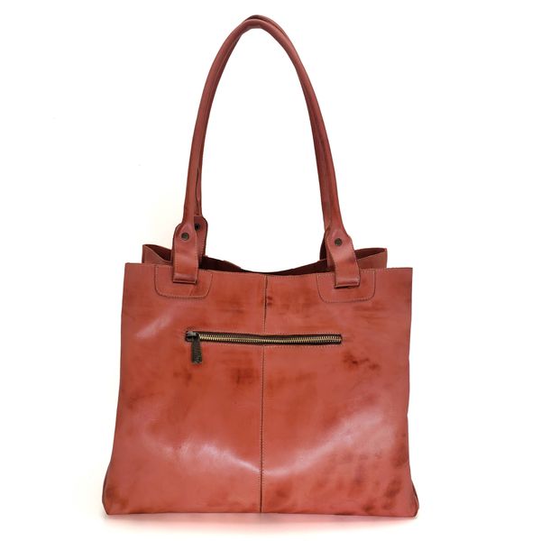 Bolsa BG 002 FLOR Coral 100% em couro