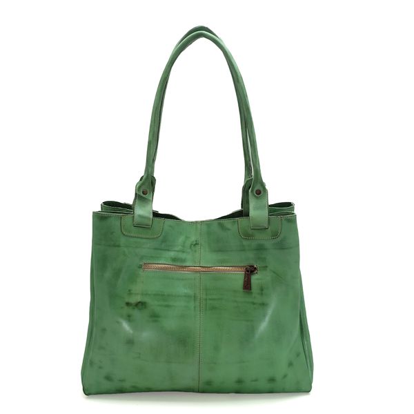 Bolsa BG 002 FLOR Pistache 100% em couro