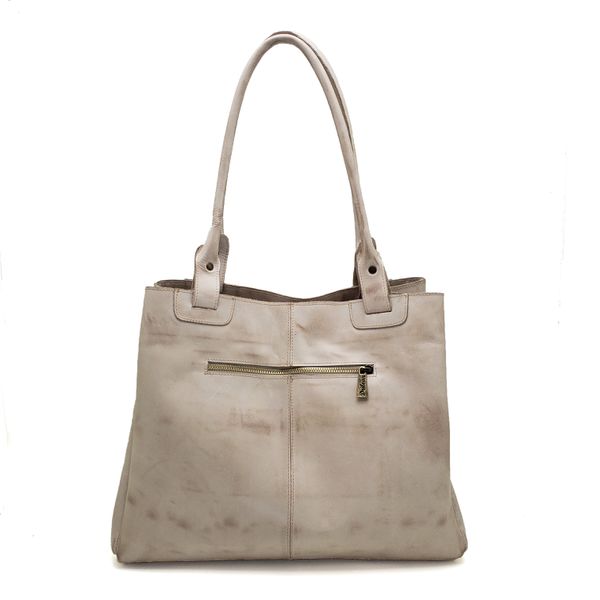 Bolsa BG 002 FLOR Off White 100% em couro