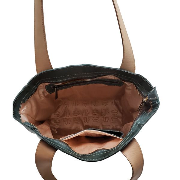 Bolsa BG 004 GATO VERDE 100% em couro