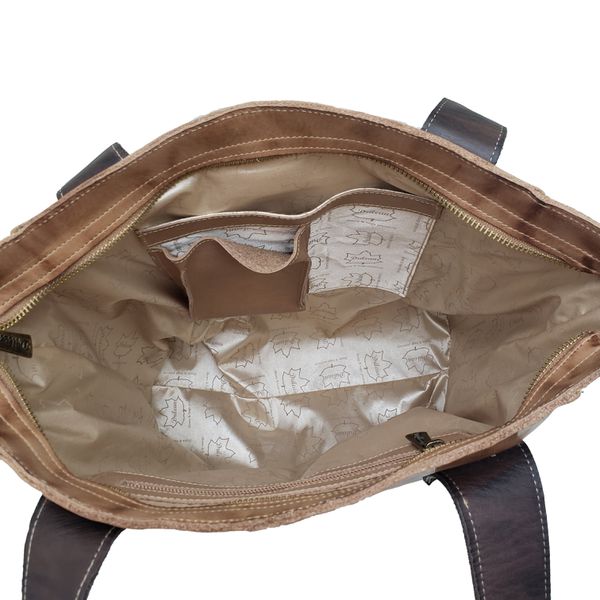 Bolsa BG 004 Caramelo-Café 100% em couro