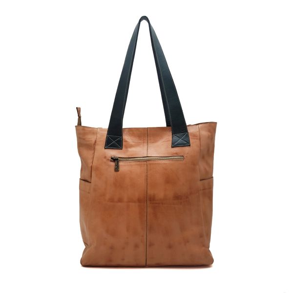 Bolsa BG 004 Laranja-Verde 100% em couro