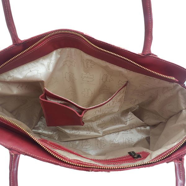 Bolsa BG 009 Vermelho 100% em couro
