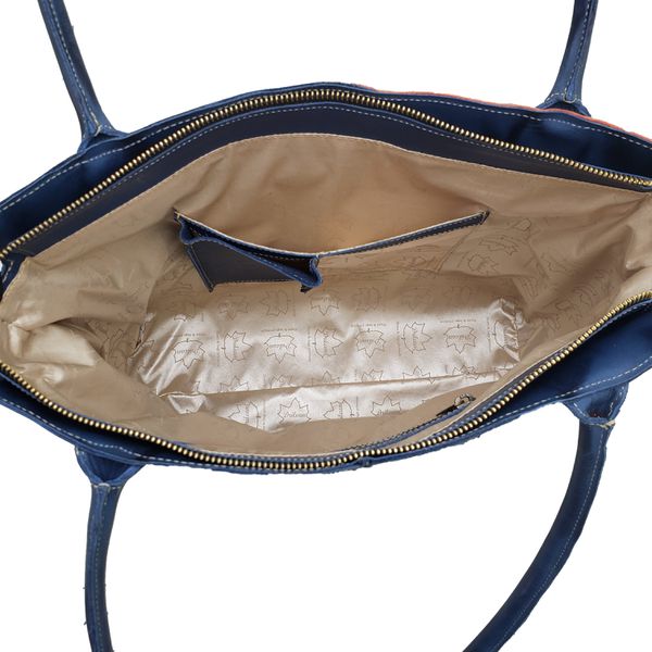 Bolsa BG 009 Azul 100% em couro