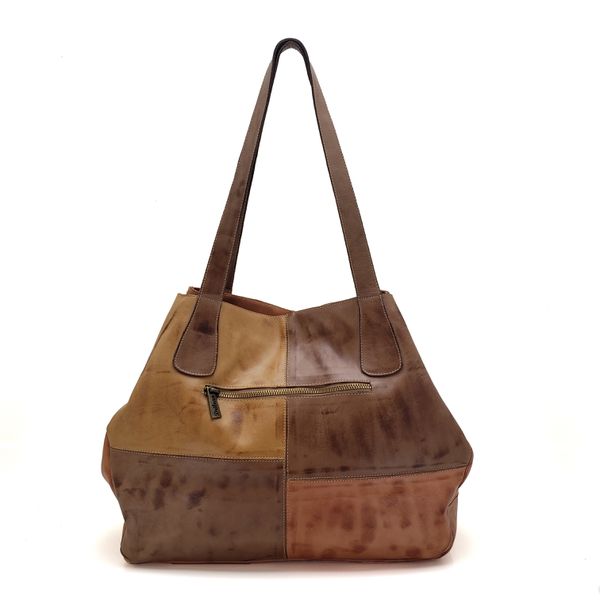 Bolsa BG 010 Laranja-Caramelo 100% em couro