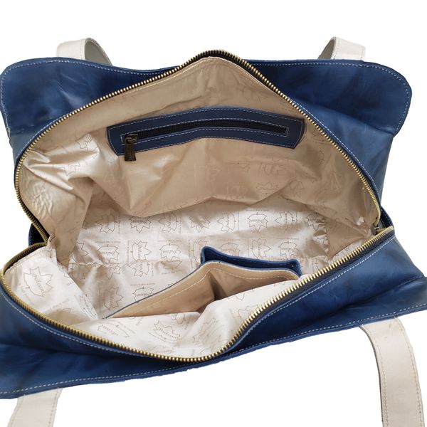 Bolsa BG 011 Gato Preguiçoso Azul 100% couro