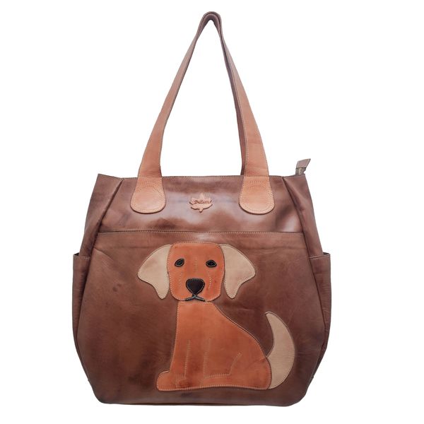 Bolsa BG 013 Cachorro Castanho 100% em couro - BG0... - Drilean