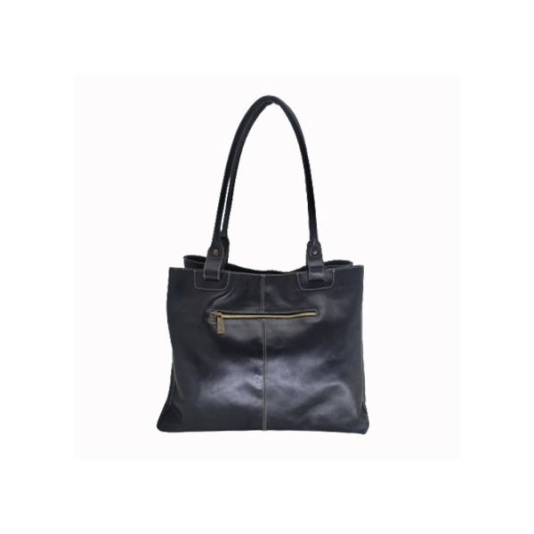 Bolsa BG 014 Mandala Preto 100% em couro