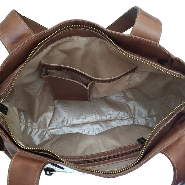 Bolsa BG 018 Castanho 100% em couro