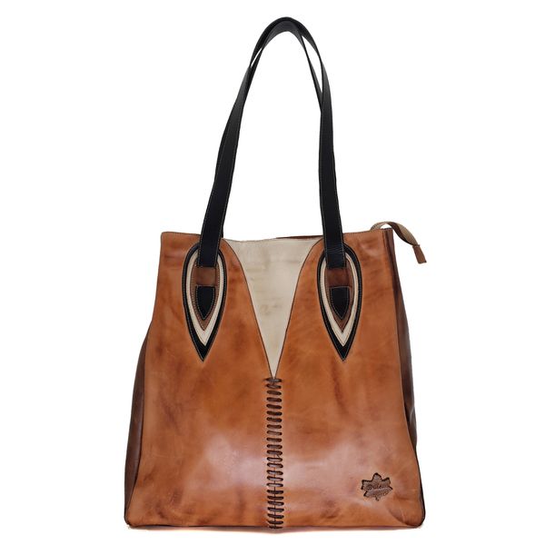 Bolsa BG 020 LARANJA 100% em couro - BG020-0478 - Drilean