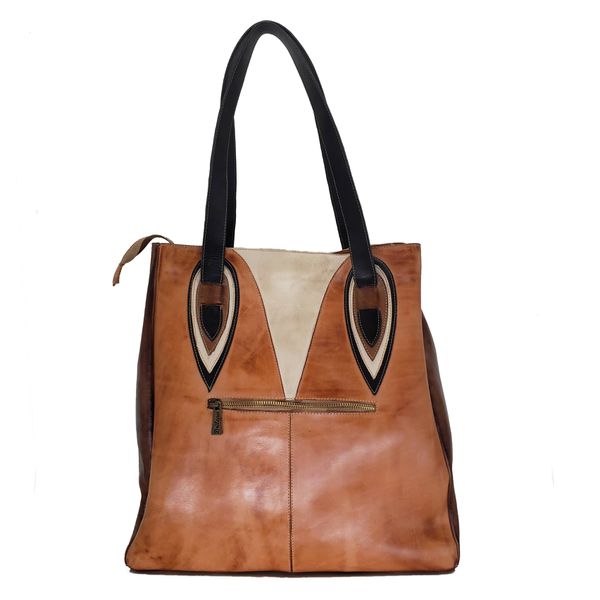 Bolsa BG 020 LARANJA 100% em couro
