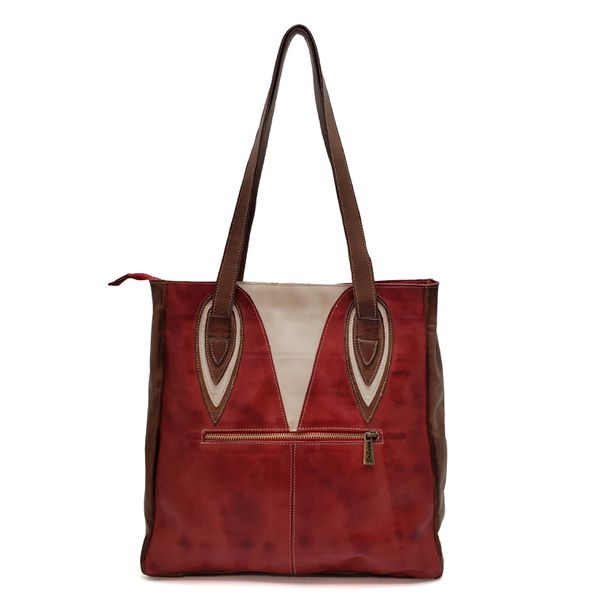 Bolsa BG 020 Castanho- Caramelo 100% em couro