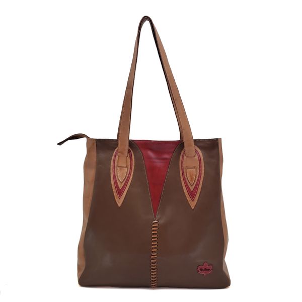 Bolsa BG 020 Castanho- Laranja 100% em couro - BG0... - Drilean