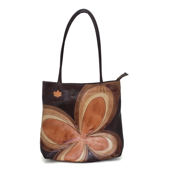 Bolsa BG 022 Café 100% em couro - BG022-0503 - Drilean