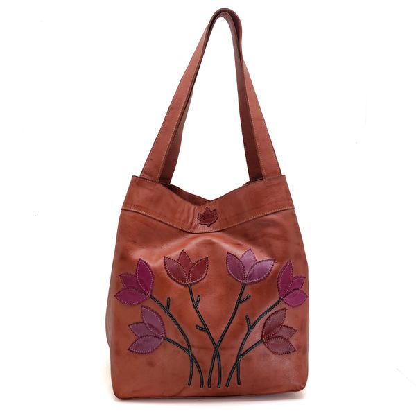 Bolsa BG 027 Coral 100% em couro - BG027-0708 - Drilean