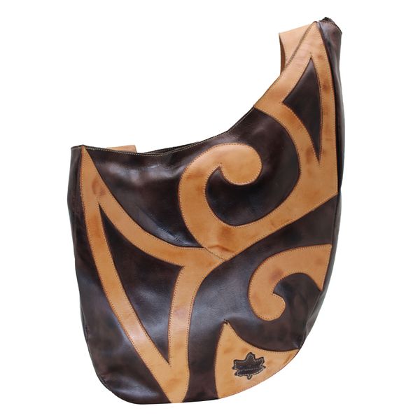 Bolsa BG 029 Café - Laranja 100% em couro - BG029-... - Drilean