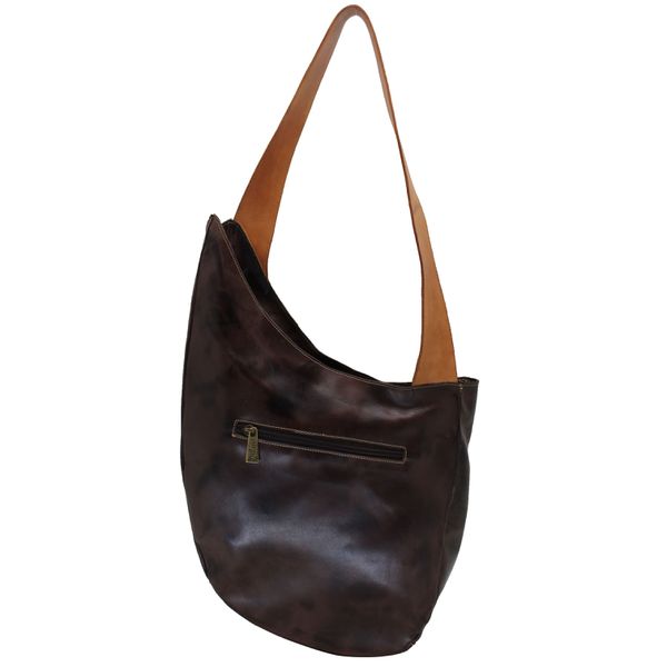 Bolsa BG 029 Café - Laranja 100% em couro