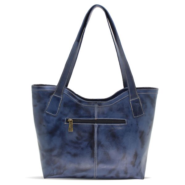 Bolsa BG 030 Azul Off 100% em couro