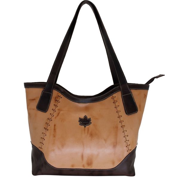 Bolsa BG 030 Laranja - Café 100% em couro - BG030-... - Drilean