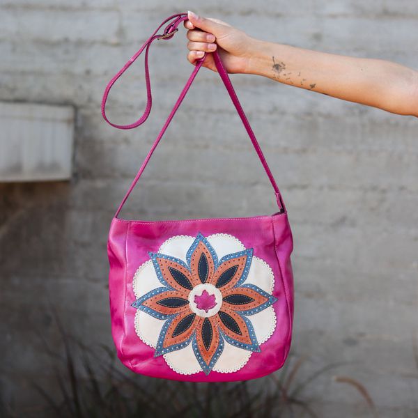 Bolsa BM 008 INDIANA Violeta 100% em couro OUTLET ... - Drilean