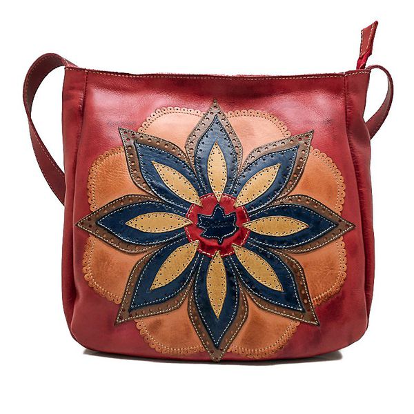 Bolsa BM 008 INDIANA Vermelha 100% em couro - BM00... - Drilean