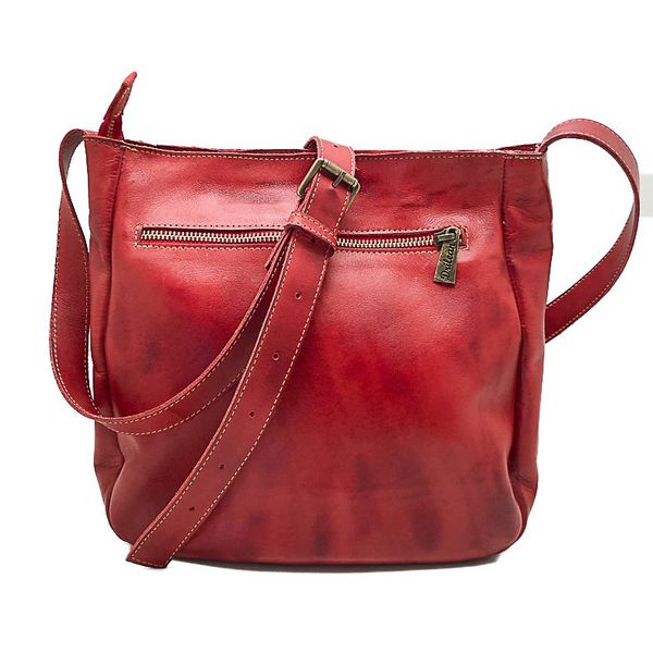 Bolsa BM 008 INDIANA Vermelha 100% em couro