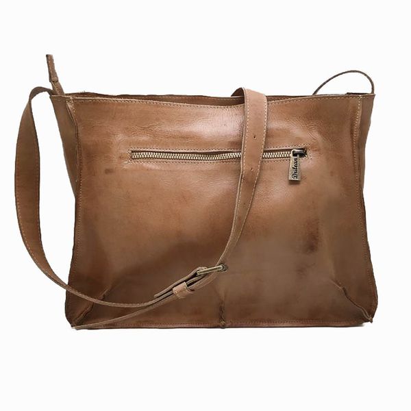 Bolsa BM 012 Coruja Caramelo 100% em couro