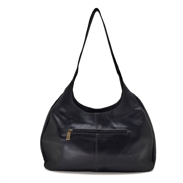 Bolsa BM 024 Preto-Vermelho 100% couro