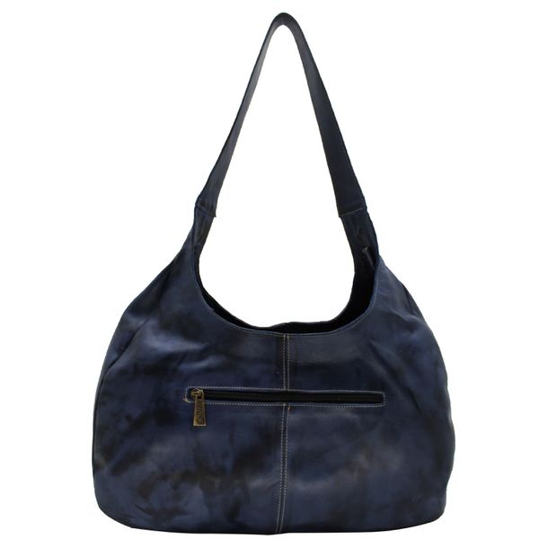 Bolsa BM 024 Azul - Castanho 100% couro