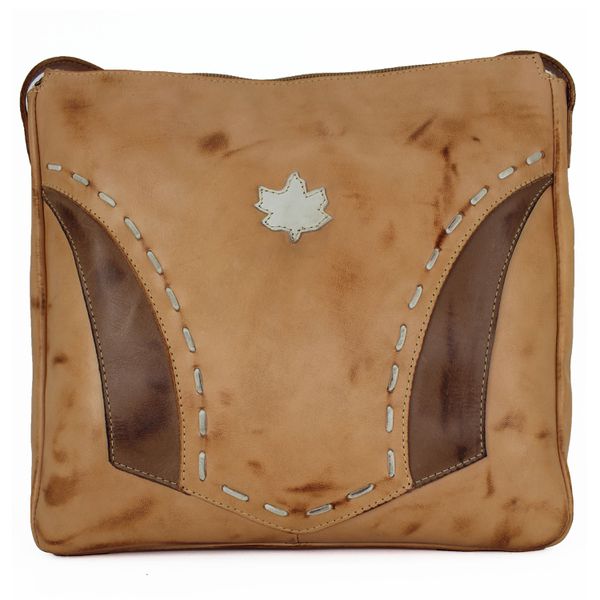 Bolsa BM 032 Laranja/Off 100% em couro - BM032-102 - Drilean
