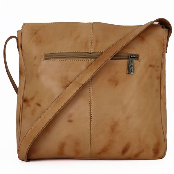 Bolsa BM 032 Laranja/Off 100% em couro