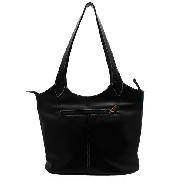 Bolsa BM 035 Preto/Vermelho 100% em couro