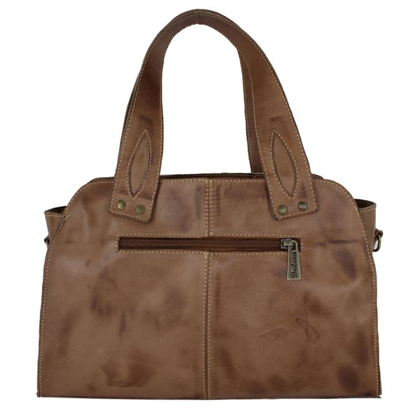 Bolsa BM 037 Laranja/Castanho 100% couro