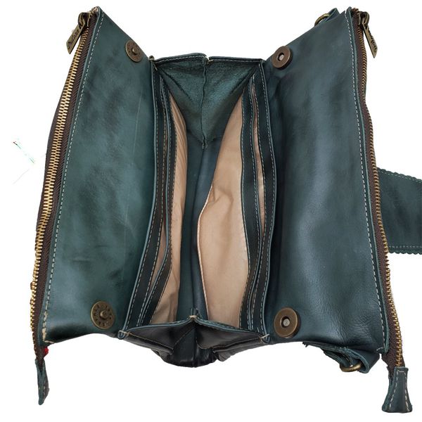 Bolsa BP 006 VERDE 100% em couro