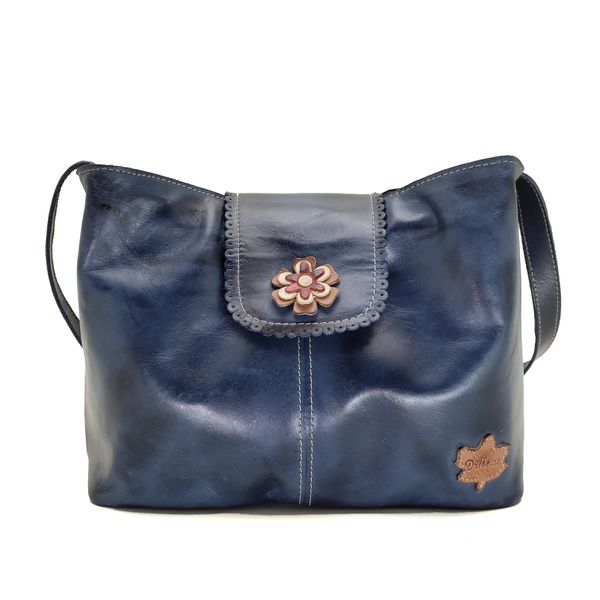 Bolsa BP 003 Azul 100% em couro - BP003-0466 - Drilean