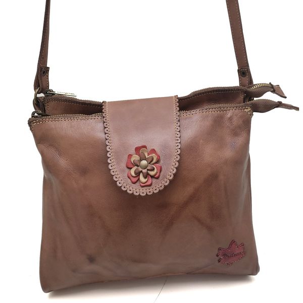 Bolsa BP 006 CASTANHO 100% em couro - BP006-0214 - Drilean