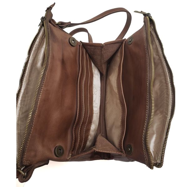 Bolsa BP 006 CASTANHO 100% em couro