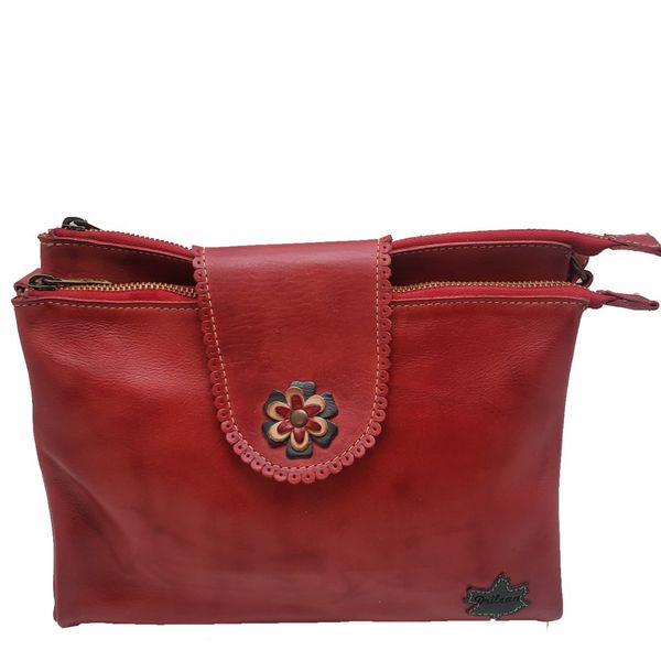Bolsa BP 006 VERMELHO 100% em couro