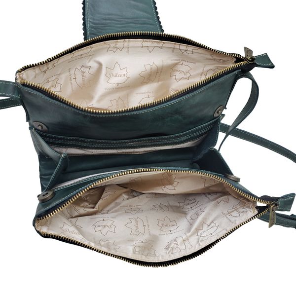 Bolsa BP 006 Verde-Off White 100% em couro