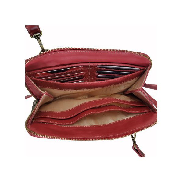 Bolsa BP 016 Vermelha 100% em couro