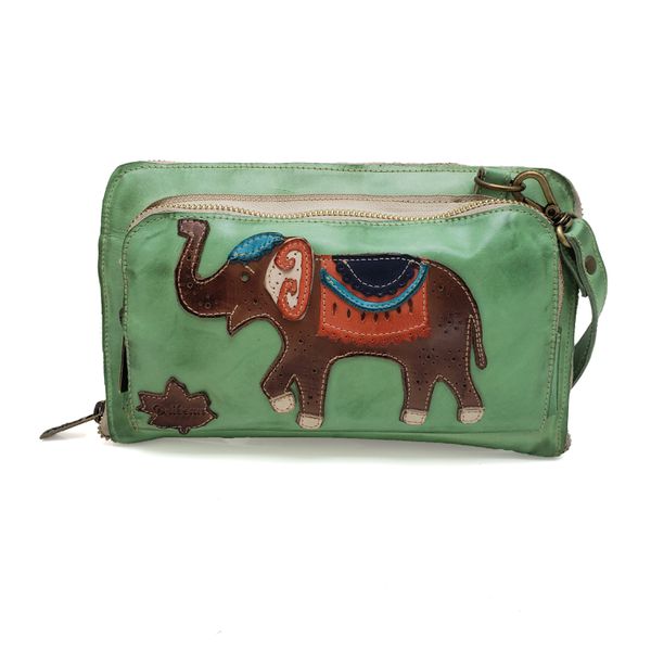 Bolsa BP 016 Pistache 100% em couro - BP016-0604 - Drilean
