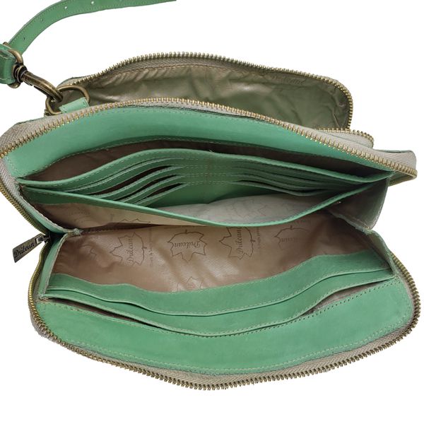 Bolsa BP 016 Pistache 100% em couro