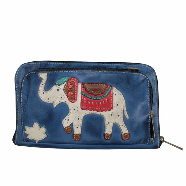 Bolsa BP 016 Azul 100% em couro - BP016-1010 - Drilean