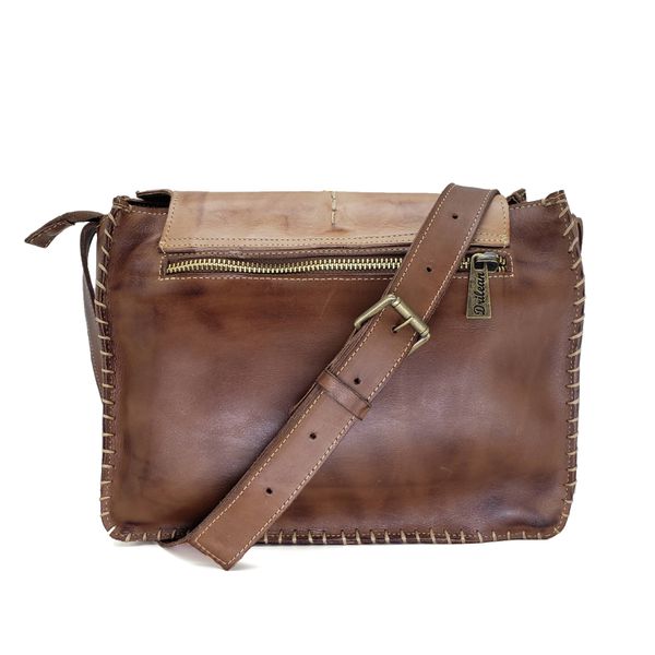 Bolsa BP 017 Castanho - Caramelo 100% em couro