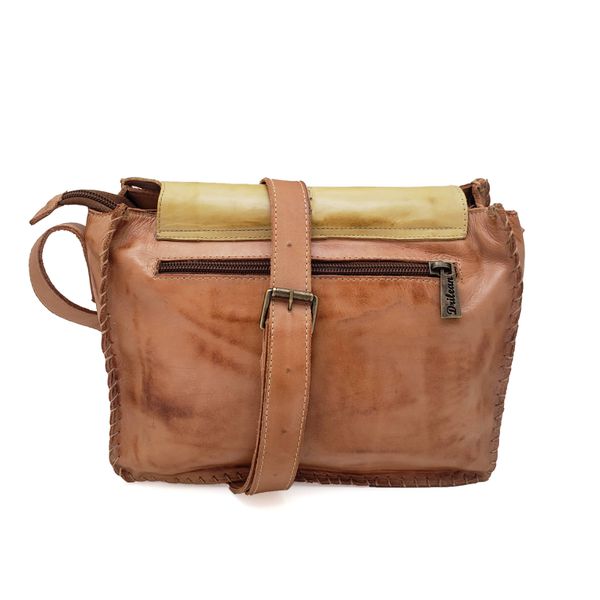 Bolsa BP 017 Laranja-Amarelo 100% em couro