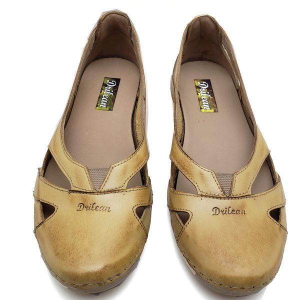Sapatilha AMARELO 100% couro com palmilha em GEL - 33 (CR006)